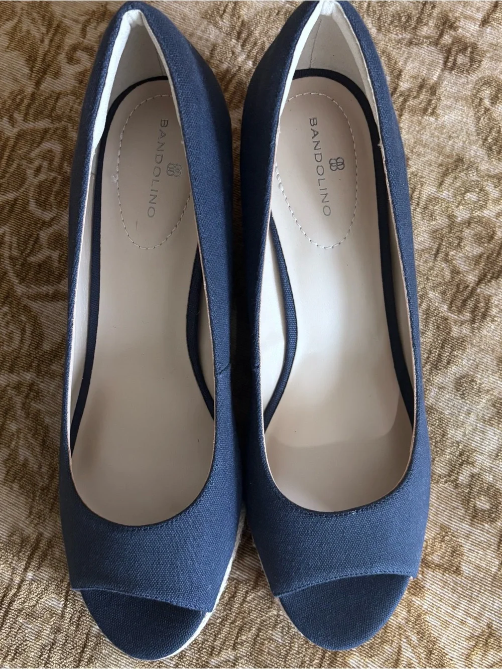 Bandolino Navy Espadrille New without Box Size 11